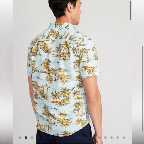 NWT Palm Tree Short Sleeve Button Down, Size Large - Picture 2 of 9